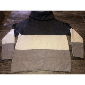 NWOT Shermie Women Long Sleeve TurtleNeck Pullover Sweater Loose Gray Sz Medium
